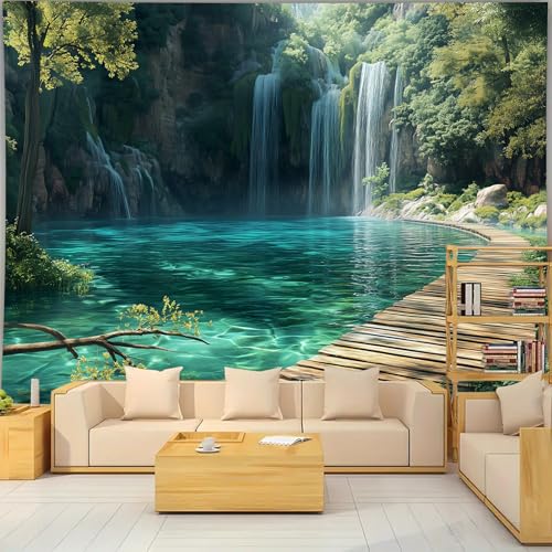 Nature Tapestry Forest Tree Sea Cave Wall Hanging