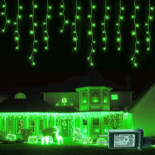 Green Christmas Icicle Lights
