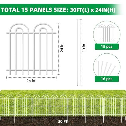 15 Panels Decorative Garden Fence