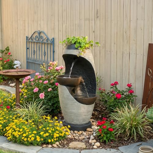 27.95''H Outdoor Garden Water Fountain