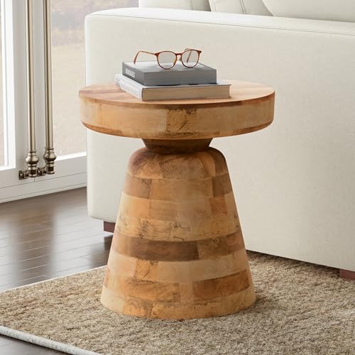 Robbie 16" Wide Solid Wood Rectangular End Table in Natural