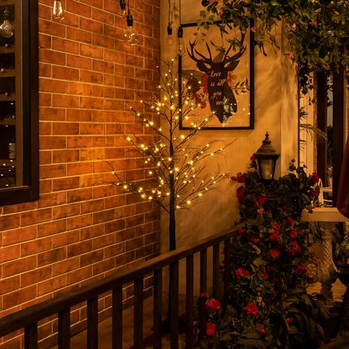 6FT Lighted Willow Tree with 120 Warm LED Lights