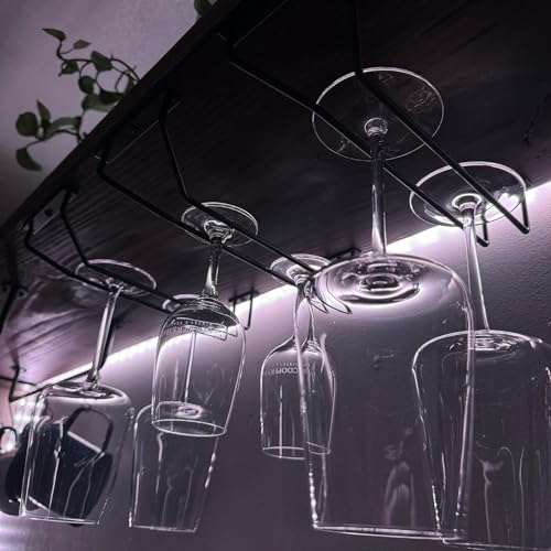 10.8 Inch Black Wine Glass Rack (2 Count)