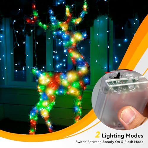 2 Pack Multicolor Fairy Lights Battery Operated
