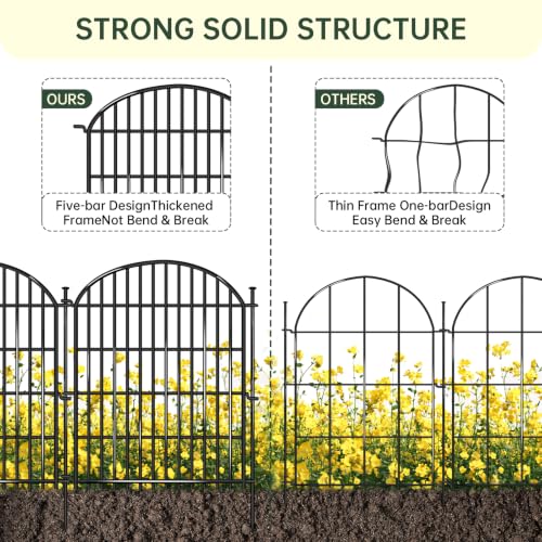 10 Panels No Dig Decorative Garden Fence (10 Count)