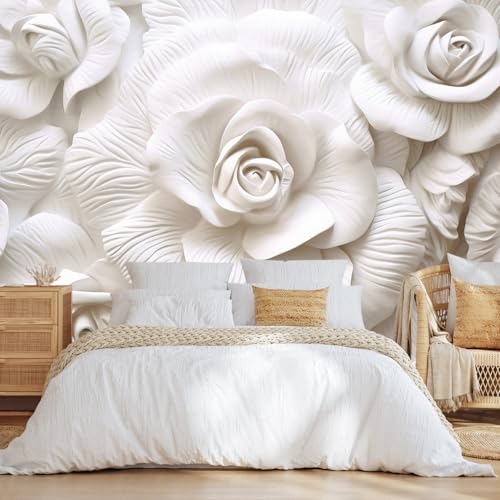 3D Relief Flower Wallpaper Mural