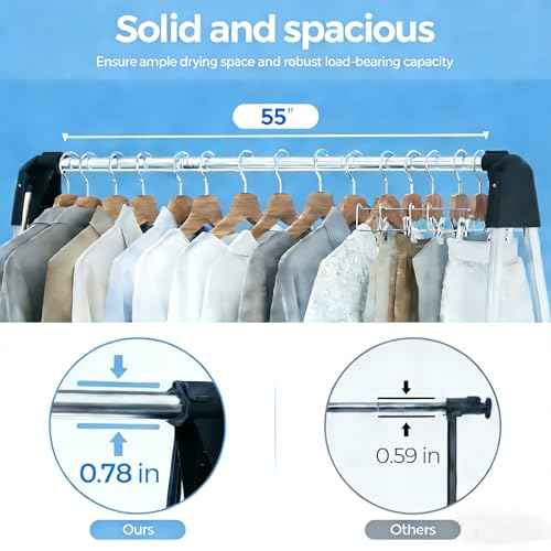 55" L Stainless Steel Clothes Drying Rack