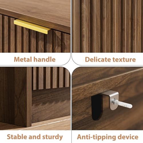 3 Drawer Nightstand Set of 2 (2 Count)
