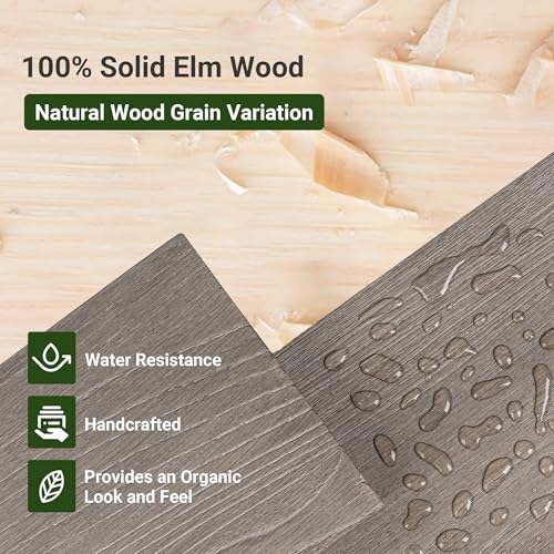 Elm Wood Floating Shelf 55x8” Set of 1