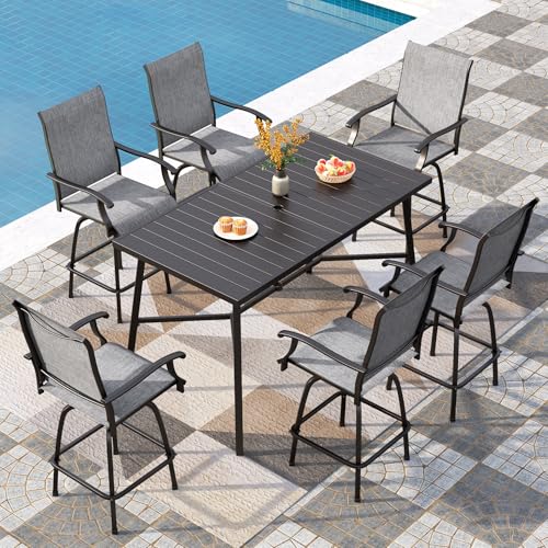 7 Piece Bar Height Patio Dining Set High Top (7 Count)