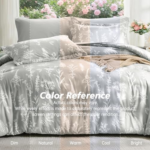 Silver Grey Bed in a Bag King 7 Pieces