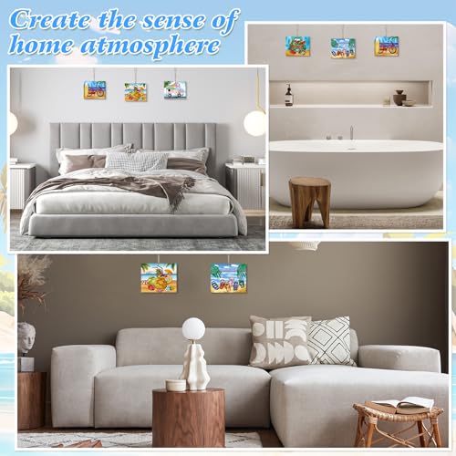 10 Pieces Large Summer Unfinished Wood Crafts to Paint for Adults