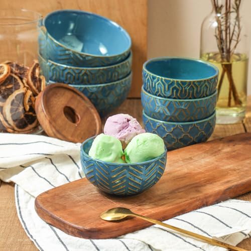 Sureasy Ceramic Ice Cream Bowls Set of 4 (4 Count)