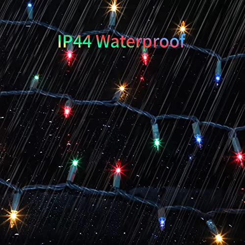 Green Wire Multicolor 300 Incandescent Bulb Mini String Lights for Indoor Christmas Tree Garland Birthday Wedding Party Festival Decoration (300 Count)