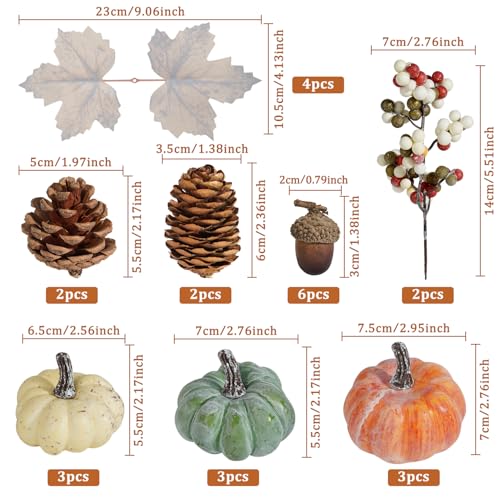 25 PCS Pumpkin Decor Set (25 Count)