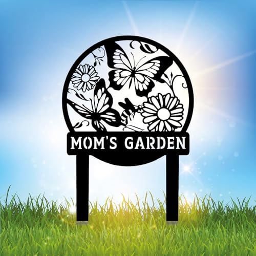 Personalized Butterfly Garden Metal Sign with Stake