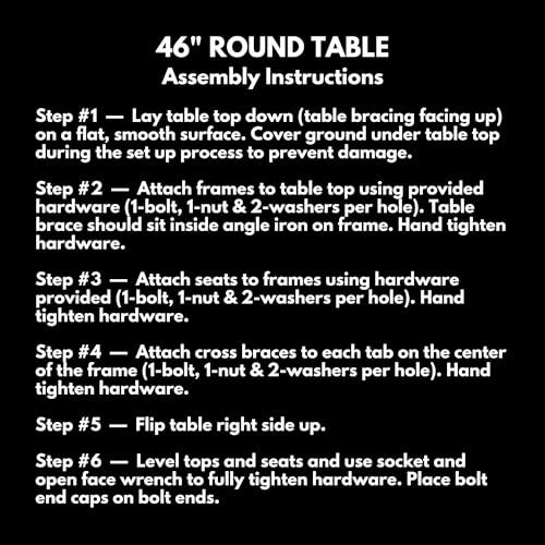 46In Round Picnic Table