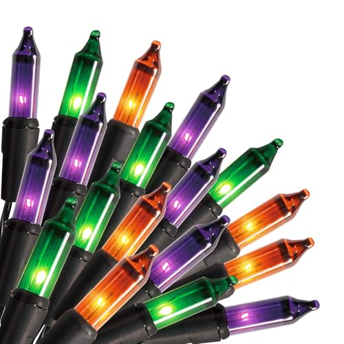 Purple Orange and Green Halloween Lights (20 Foot)