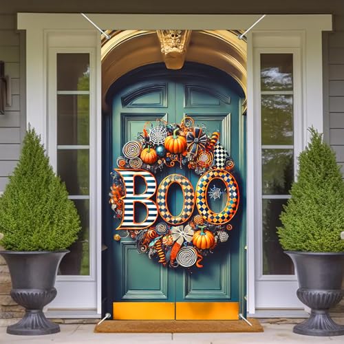 Halloween Door Banner Boo 35x71 Inch Polyester
