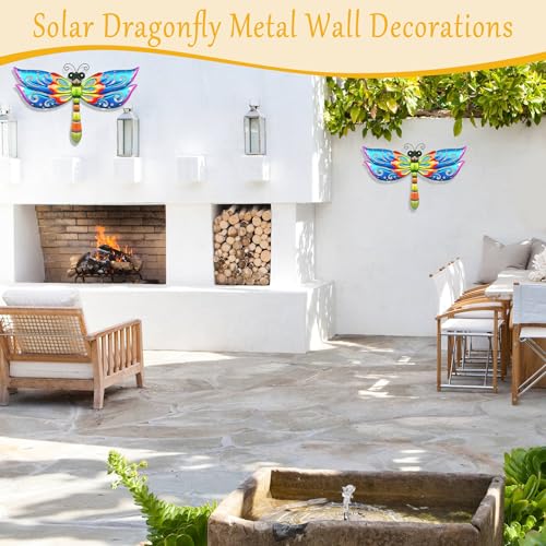 Solar Dragonfly Garden Wall Art