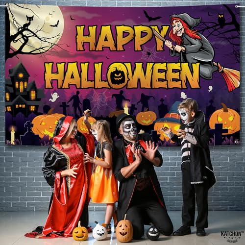 Spooky Happy Halloween Banner 72x44 Inch