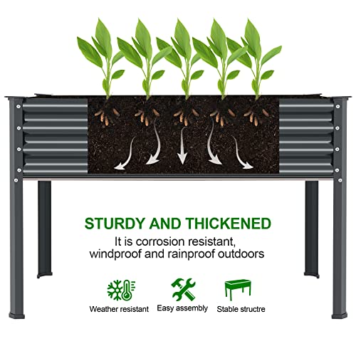 Galvanized Raised Garden Bed with Legs