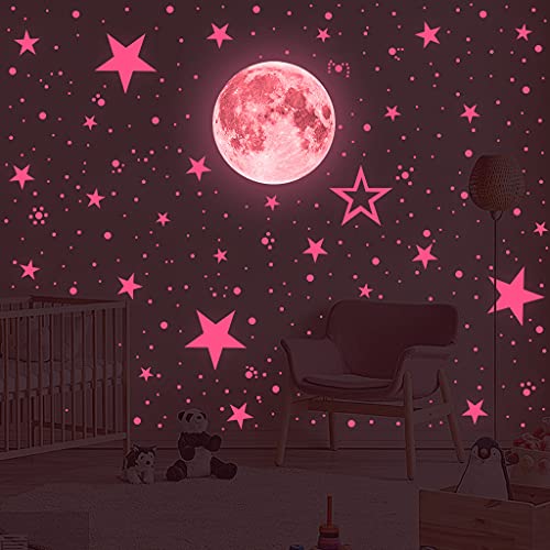 Glow in The Dark Stars and Moon Stickers for Ceiling