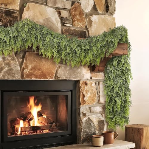 Lifelike Touch Artificial Cedar Garland for Christmas Decor