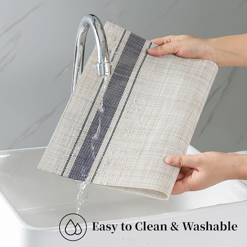 Khaki Blue Placemats (4 Count)