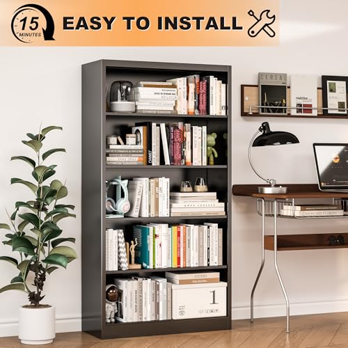 66" Tall Metal Bookcase