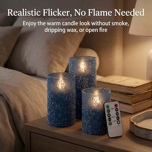 Blue Candles Battery Operated (3 Count)