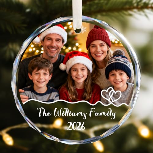 Personalized Family Christmas Ornaments Photo Ornaments for Christmas Tree