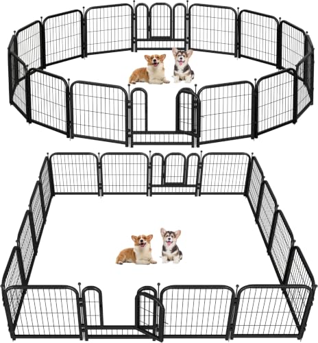Dog Playpen 32 in Height 40 Panels for Large Medium and Small Dog (40 Count)