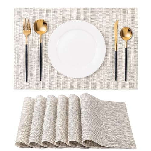 Placemats Set of 6 Washable Indoor (6 Count)
