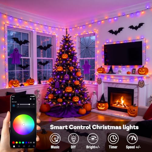 Color Changing String Lights for Halloween (66 Foot)