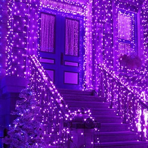 75.8FT 200 LED Extendable Purple Halloween String Lights Indoor Outdoor (82 Foot)