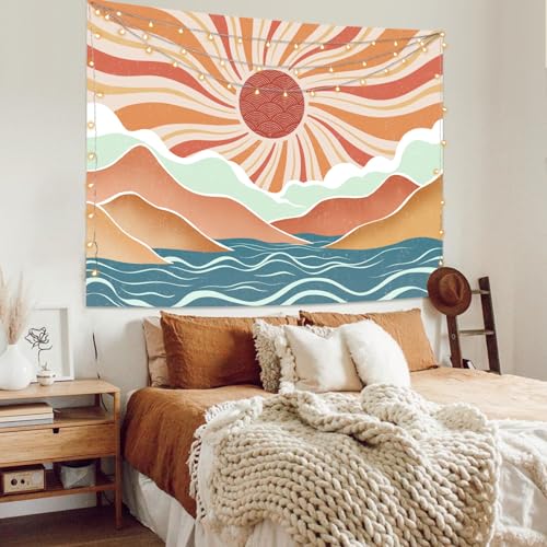 Boho Sun Tapestry Sunset Wall Tapestry
