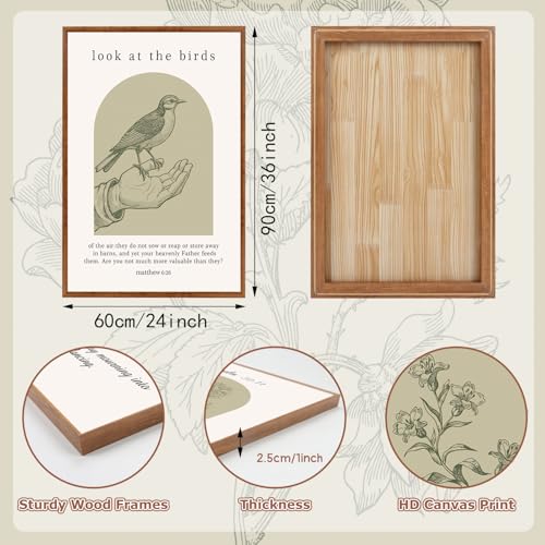 KAlRNE Scripture Prints Sage Green Bible Large Wall Art Set (3 Count)