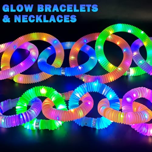 Bulk Glow Sticks & Bracelet Necklace Party Favor Supplies for Kids 48 PCS (48 Count)