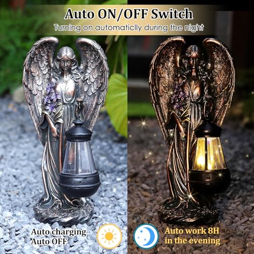 Solar Angel Outdoor Garden Decor Statues