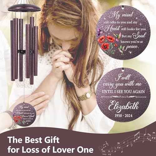 Personalized Memorial Wind Chime for Loss of Loved One 30