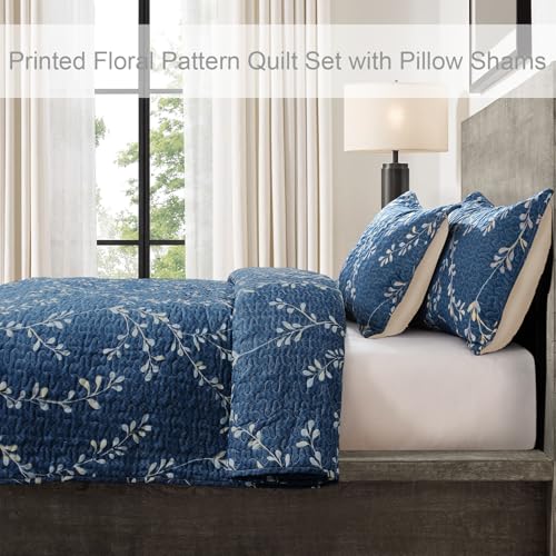 Reversible Boho Quilts Queen Size Navy
