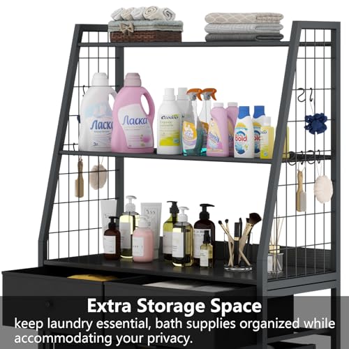 Laundry Hamper Laundry Basket with 3 Section Pull