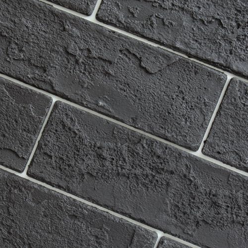 100 Pieces Old Town Black Faux Brick Wall Tiles