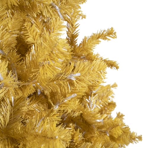 9ft Gold Christmas Tree with Lights