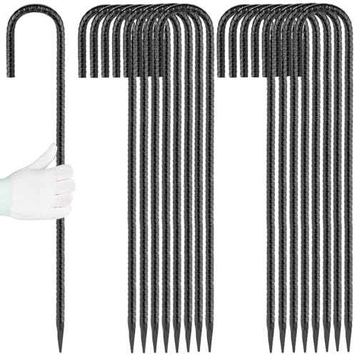 18 inches J Hook Rebar Stakes (16 Count)