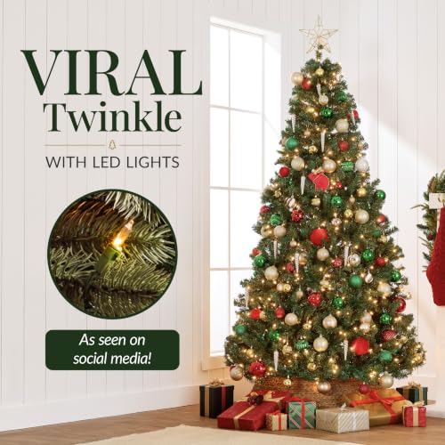 15ft Artificial Christmas Tree with LED Twinkling Lights