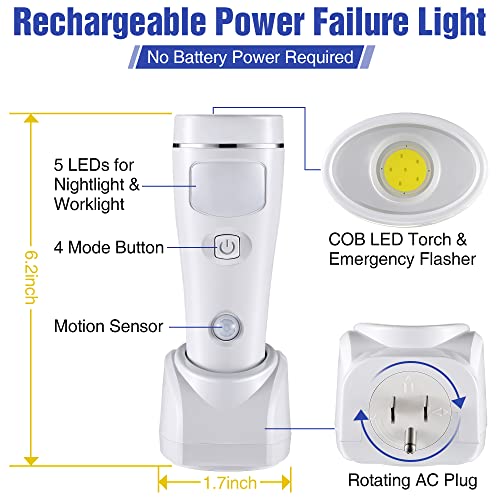 9 Pack 4 in 1 LED Emergency Lights for Home Power Failure (9 Count)