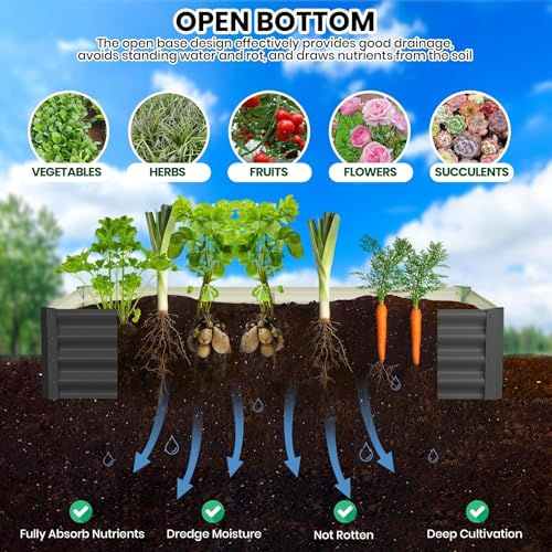 Galvanized Raised Garden Beds 6x3x1 FT (2 Count)