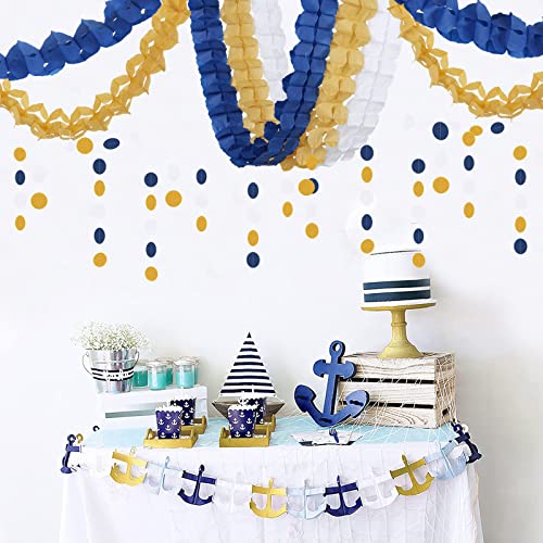 Navy Blue White (12 Count)